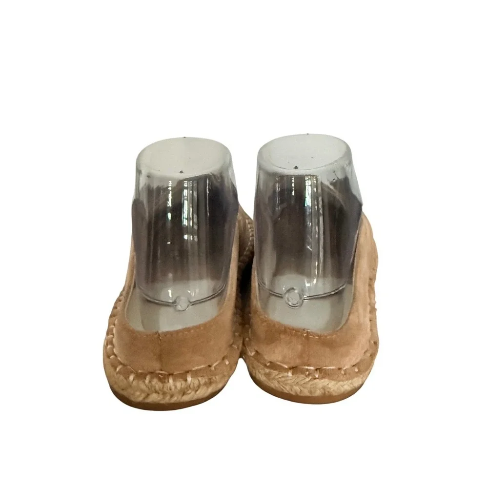 Womens Tan Suede Dog‎ Face Espadrille Flats Shoes Size 39 puppy love gardencore